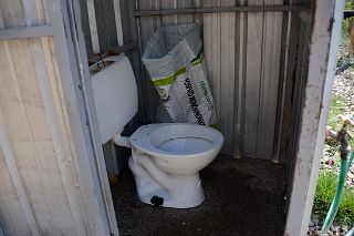 12 A Flush Toilet At Pampa de Lenas On The Trek To Aconcagua Plaza Argentina Base Camp.jpg